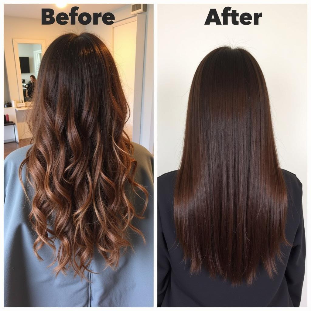 Keratin Treatment Before and After