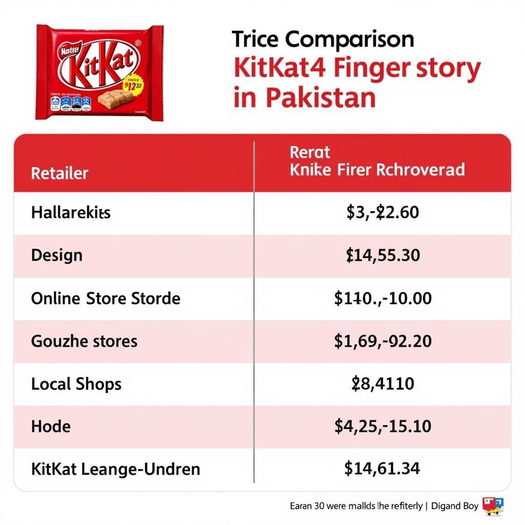 KitKat 4 Fingers Price Comparison in Pakistan