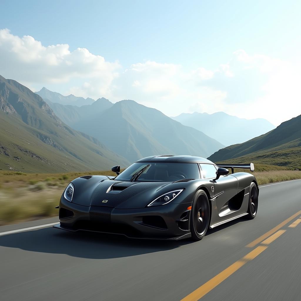 Koenigsegg Jesko on a hypothetical Pakistani road