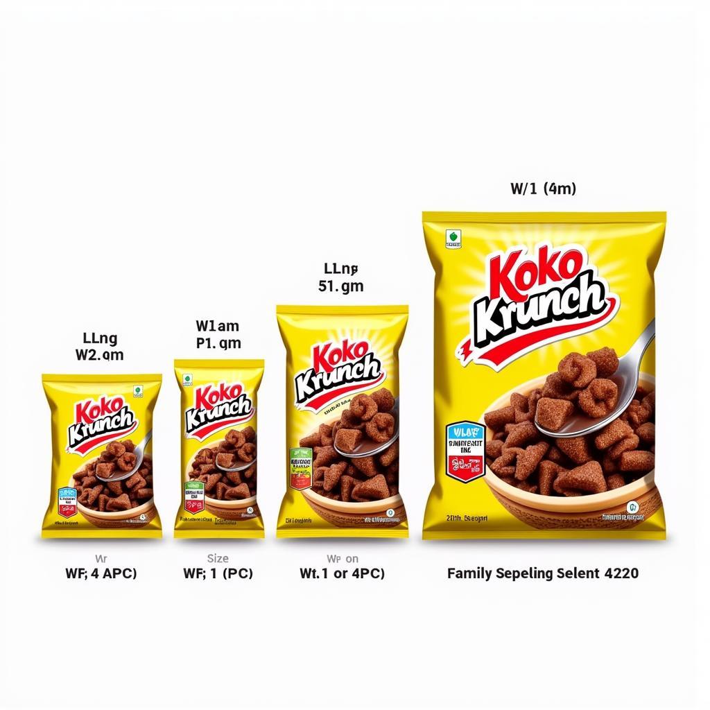 Koko Krunch Different Package Sizes Available in Pakistan