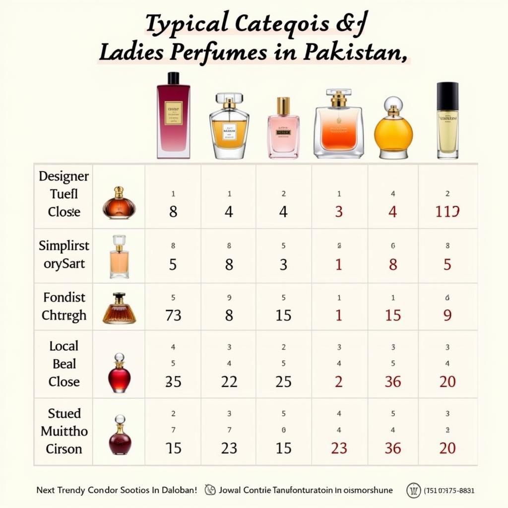 Ladies Perfume Price Range in Pakistan