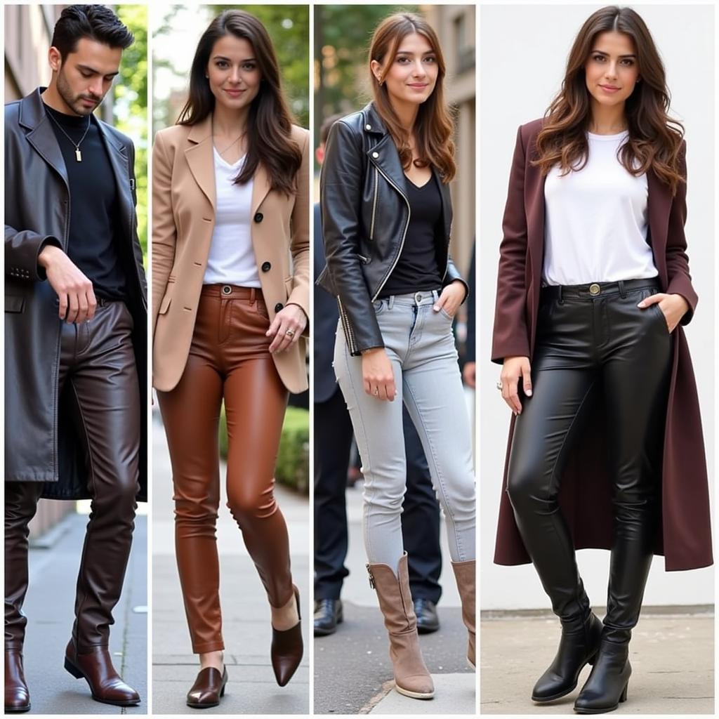 Leather pants outfits for men and women in Pakistan