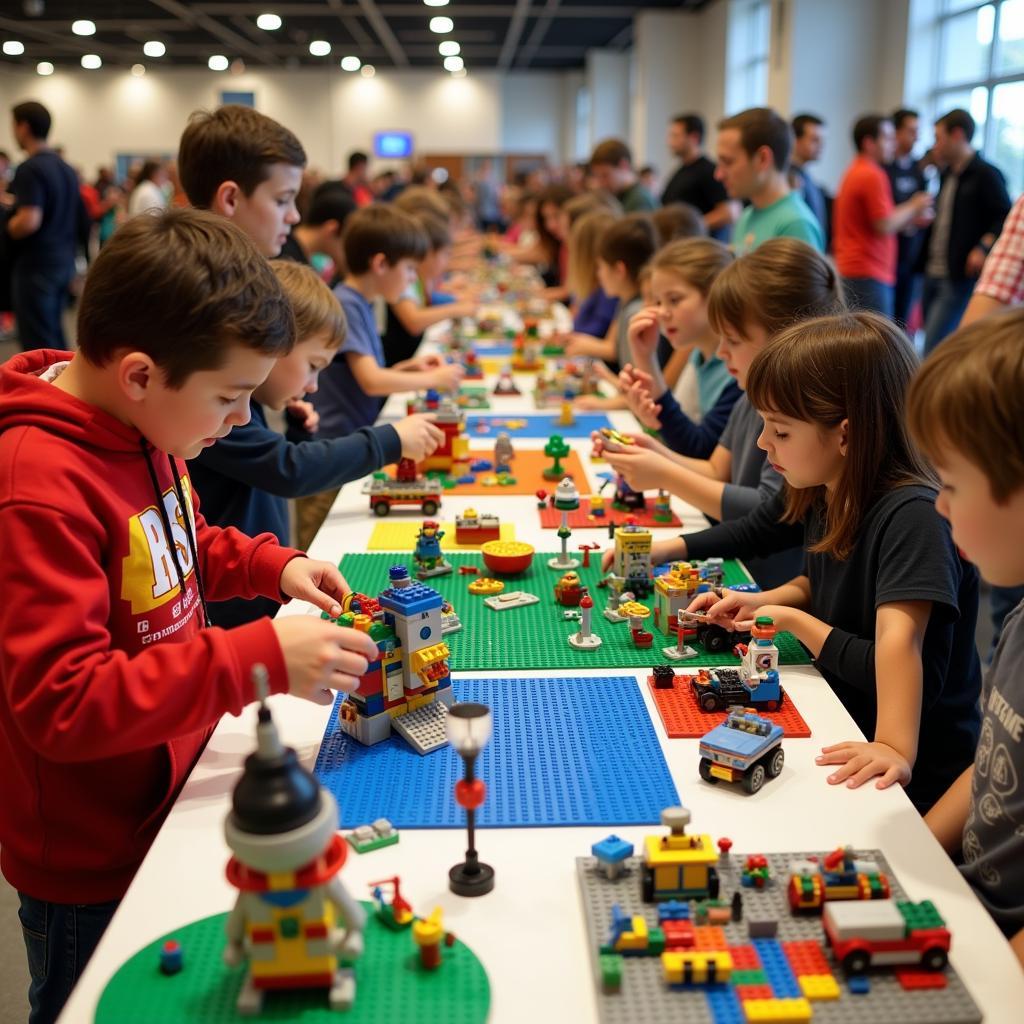 Pakistani LEGO enthusiasts gathering for a building competition