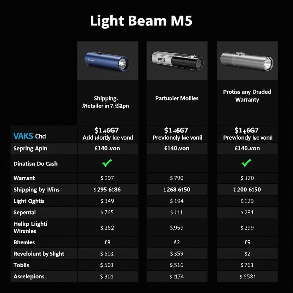 Comparing Light Beam M5 Prices Across Different Retailers