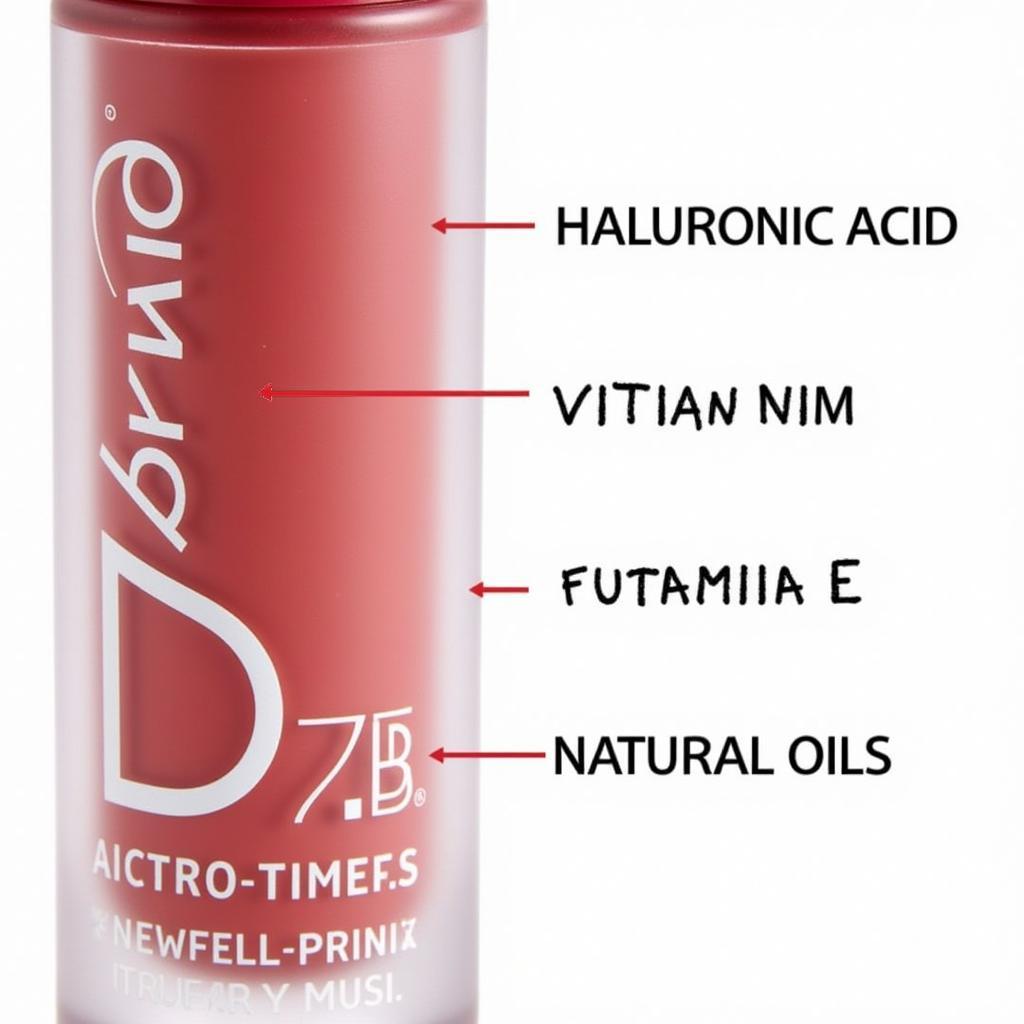 Common ingredients found in lip tints.