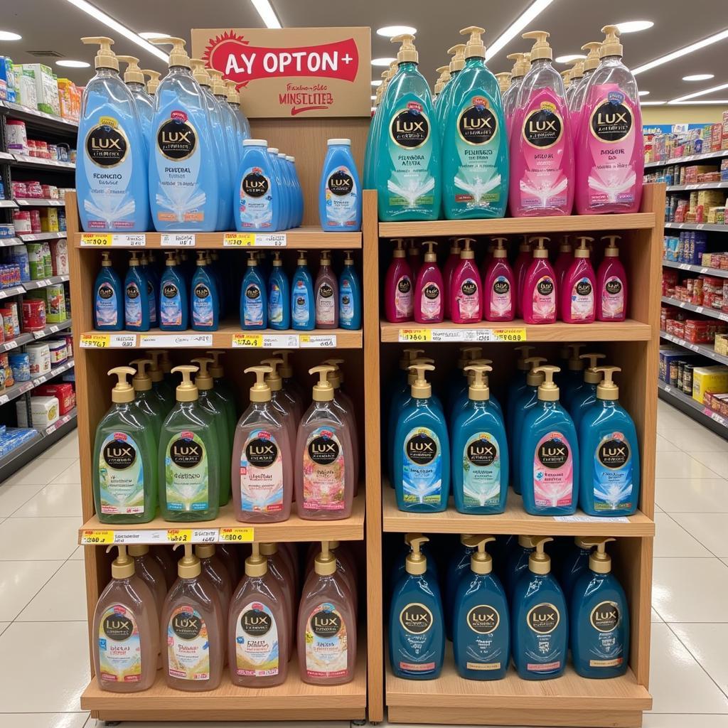 Lux Hand Wash Display in Supermarket