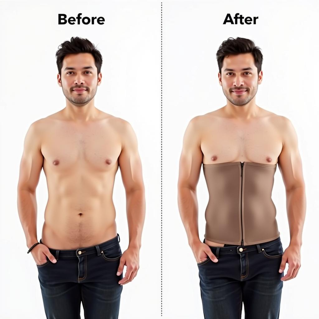 Before & After Results of Using a Male Body Shaper in Pakistan