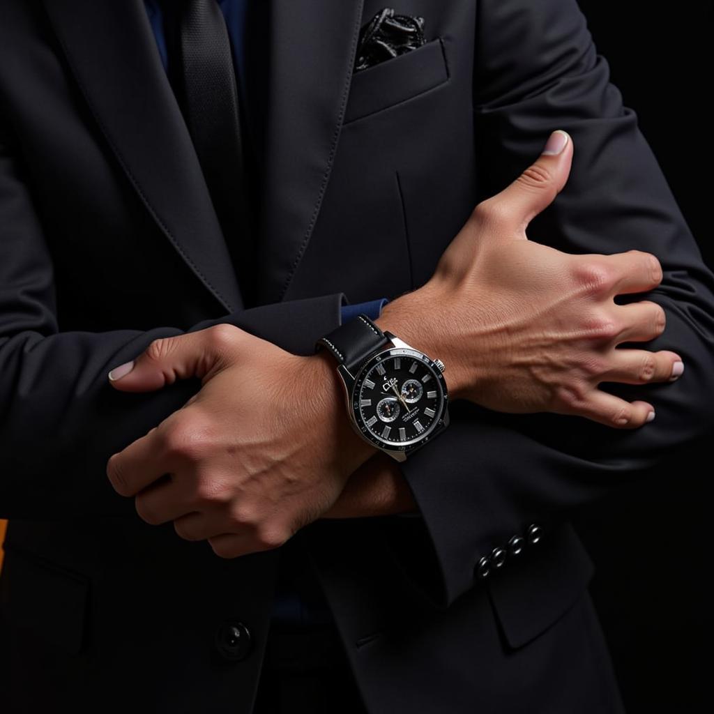 Man Wearing a D&G Watch