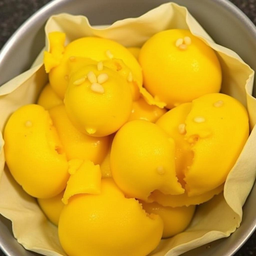 Delicious mango dessert prepared with fresh mangoes from Pakistan