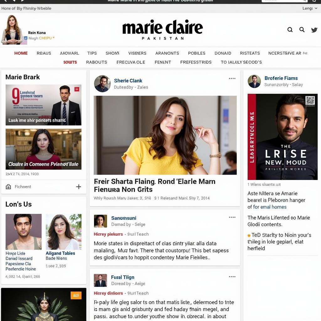 Marie Claire Pakistan Online Platform