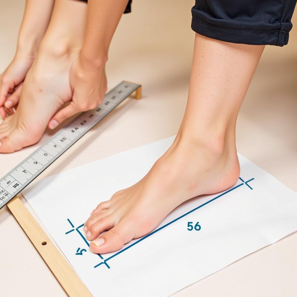 Measuring Feet for Shoe Size in Pakistan