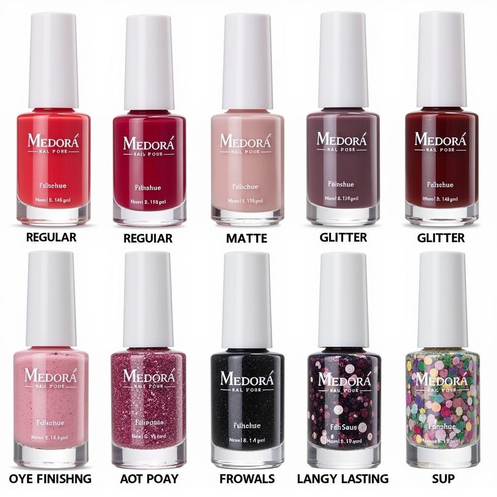 Medora nail polish variety showcase