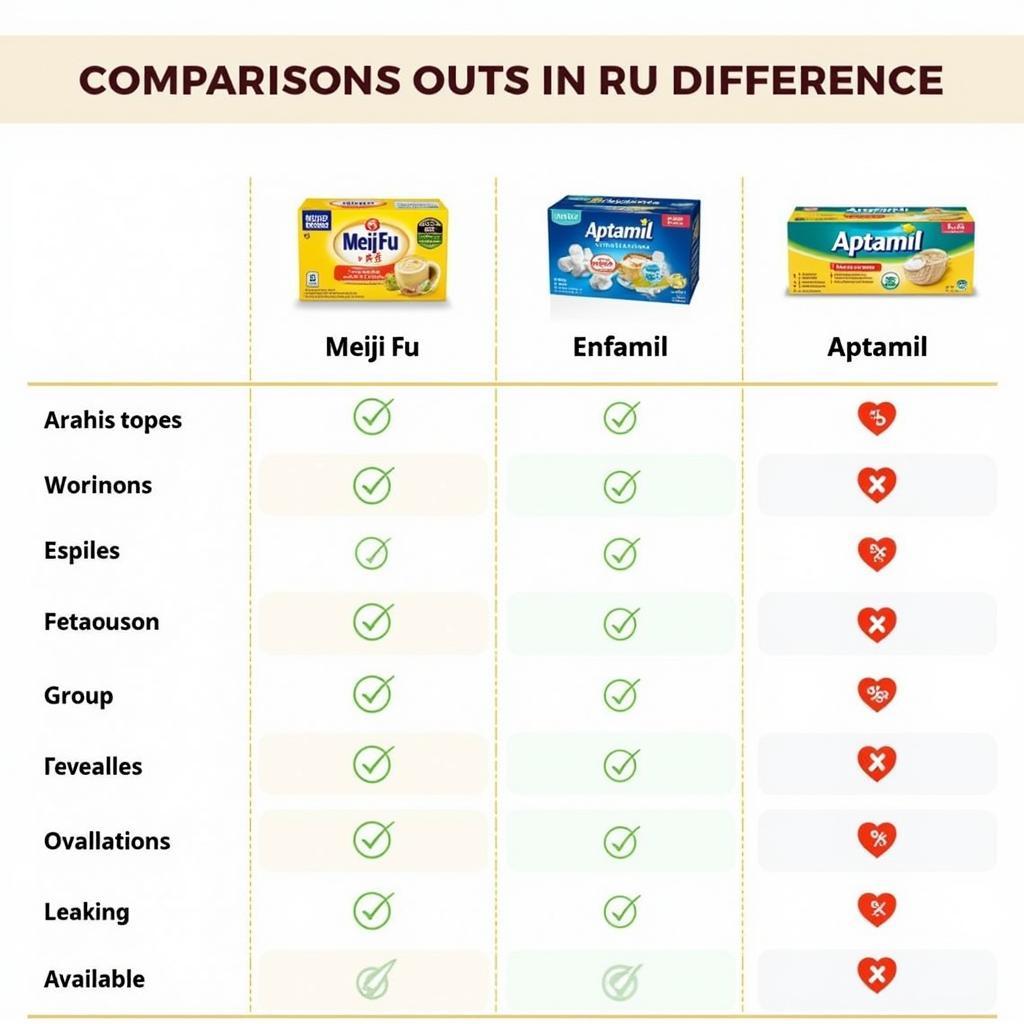 Comparing Meiji Fu with other Formula Brands