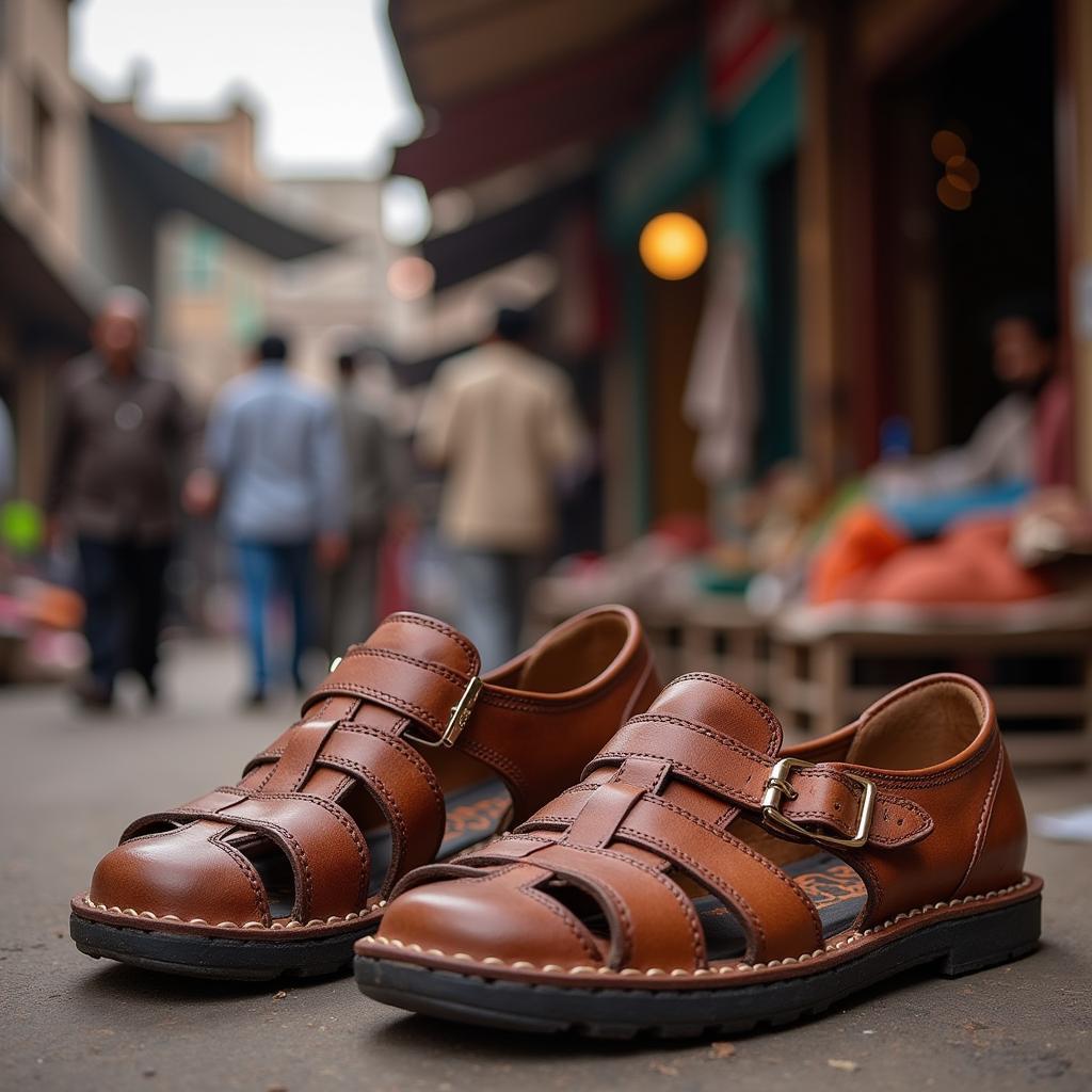 Stylish Mens Leather Sandals in Pakistan