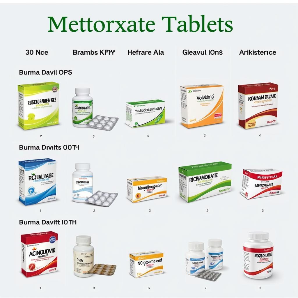 Methotrexate tablets packaging in Pakistan