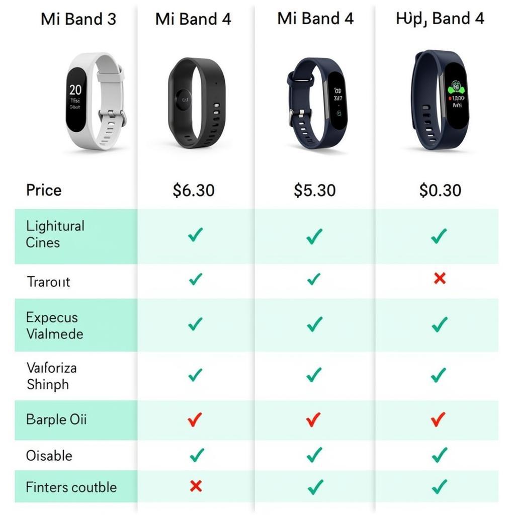 Mi Band 4 vs Competitors