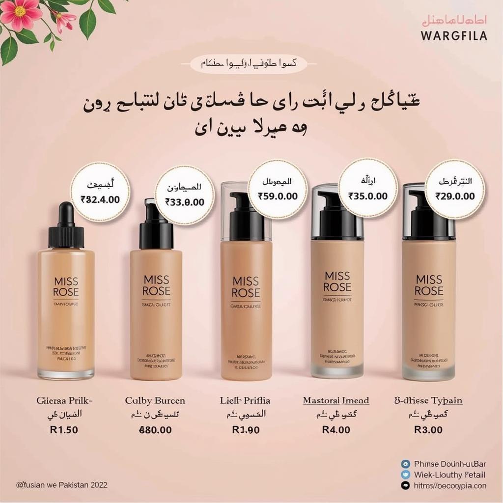 Miss Rose Matte Foundation Price Ranges in Pakistan