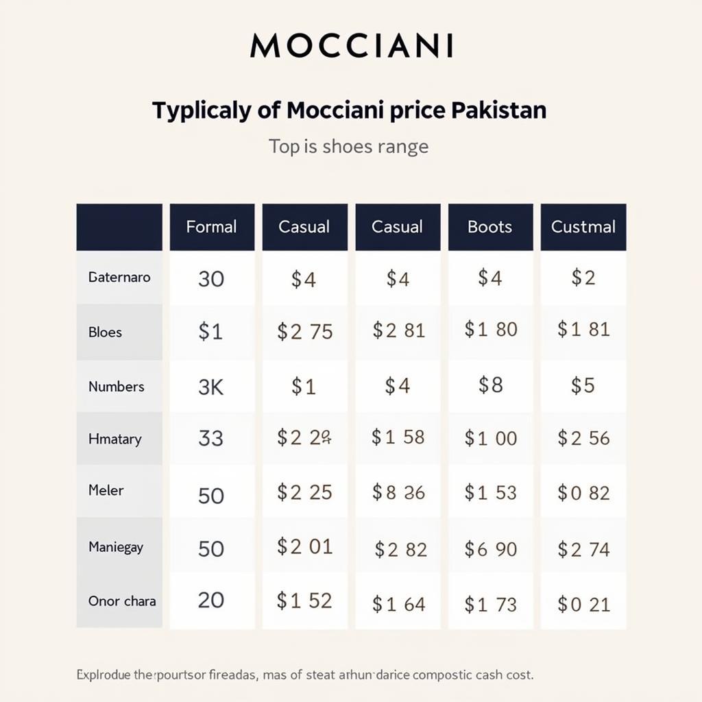 Mocciani Shoes Price Range in Pakistan