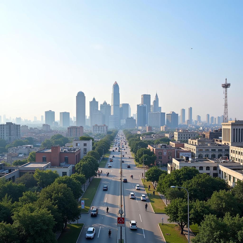 Modern cityscape of Lahore, Pakistan