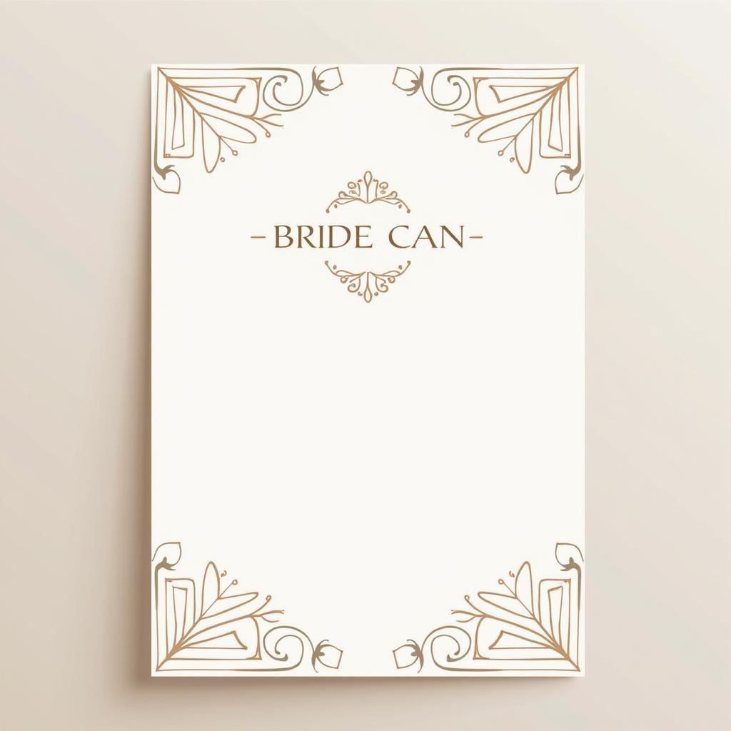 Modern Minimalist Pakistani Wedding Card with Geometric Patterns