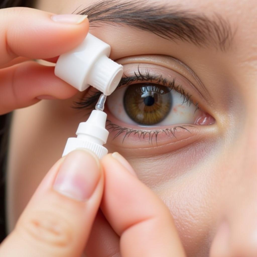 Applying Moxifloxacin Eye Drops