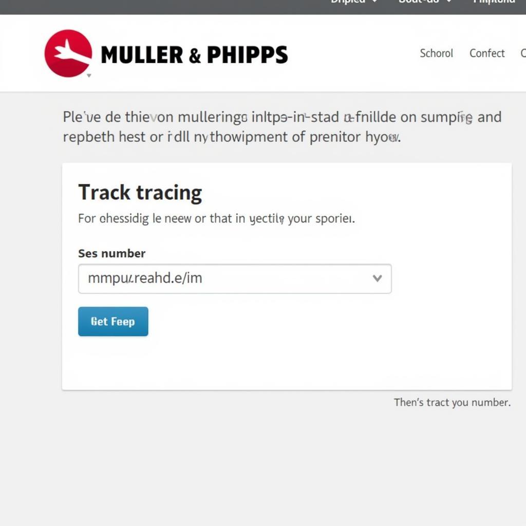 Muller & Phipps Pakistan Tracking Website