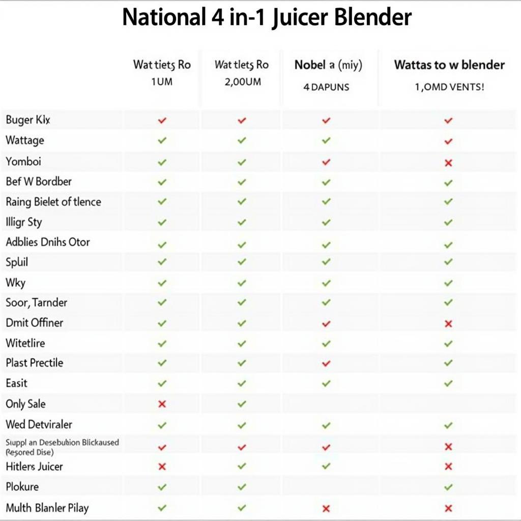 Comparing Different National Juicer Blender 4 in 1 Models