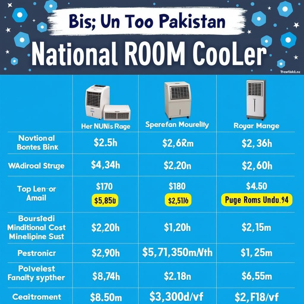 National Room Cooler Price Comparison in Pakistan