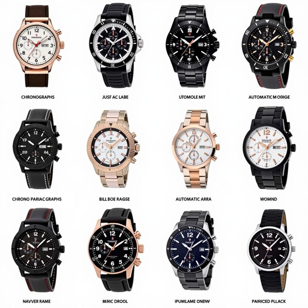 Different Naviforce watch models for men and women