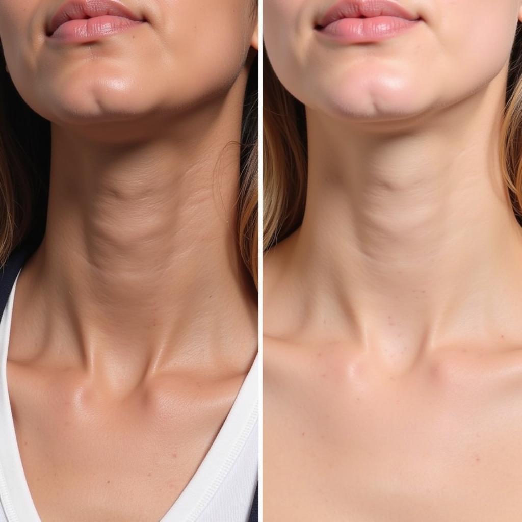 Before and After Using Neck Whitening Cream