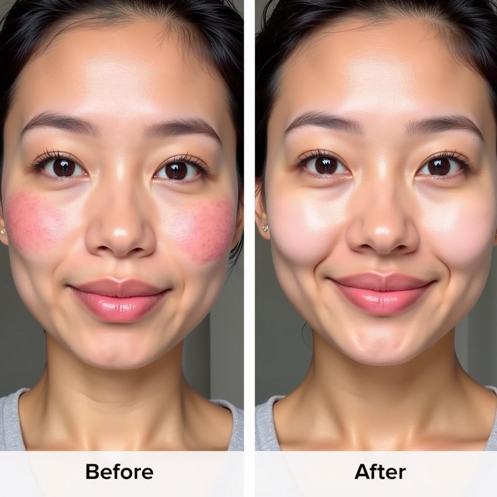 Before and After using NeuAge Face Wash