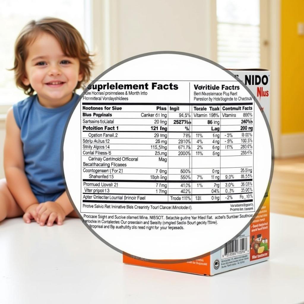 Nido 1 Plus packaging highlighting key nutrients important for toddlers' growth.