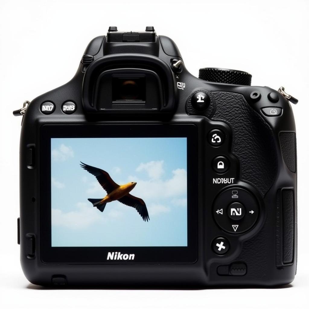 Nikon D90 displaying a captured photo