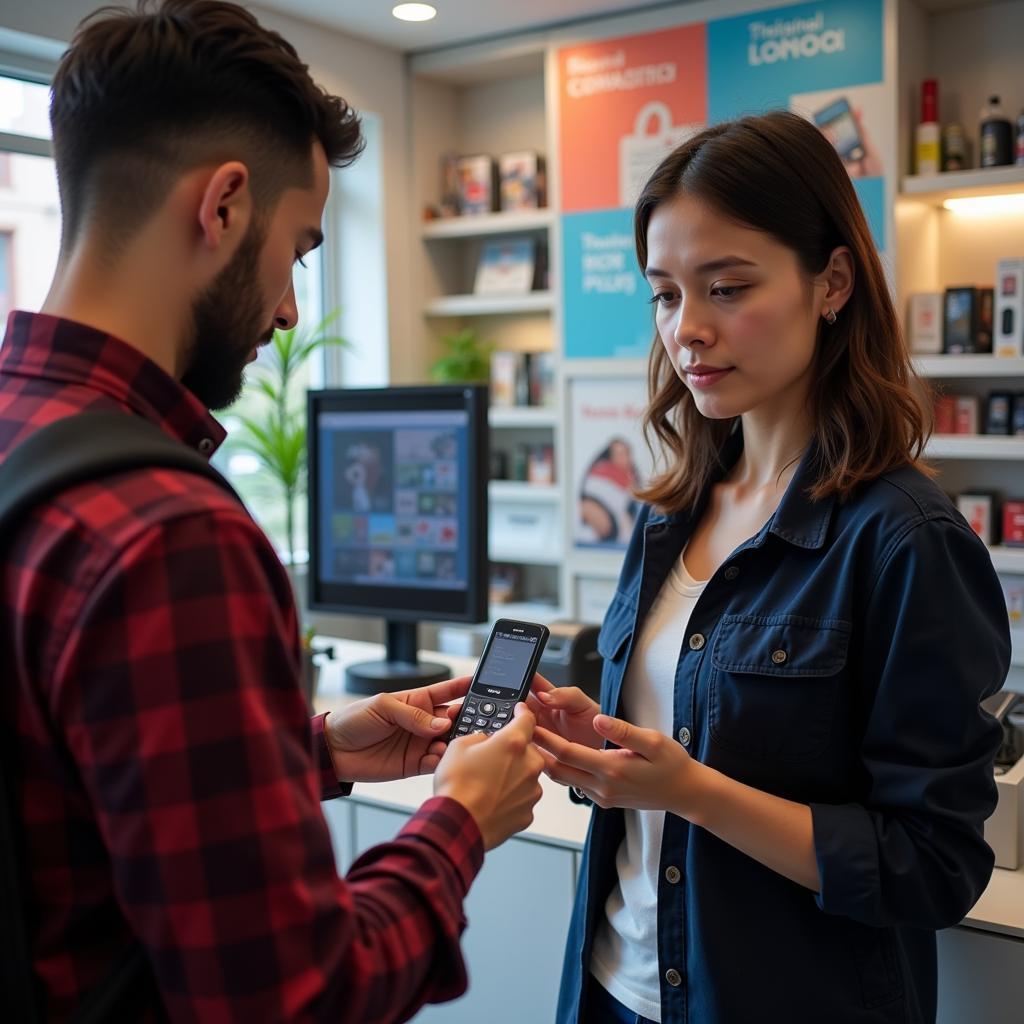 Inspecting a Nokia C7-00 at a Local Mobile Shop