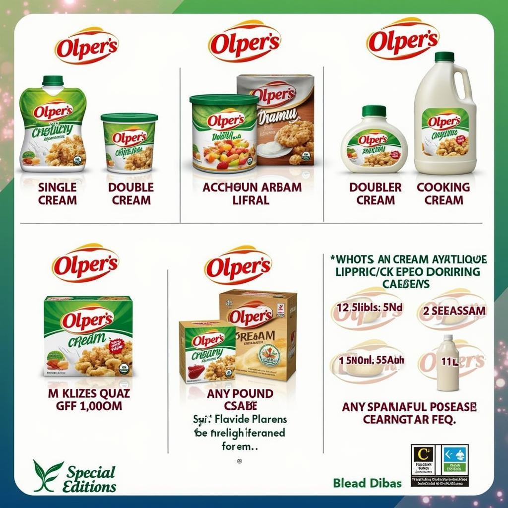 Olper's Cream Variants in Pakistan