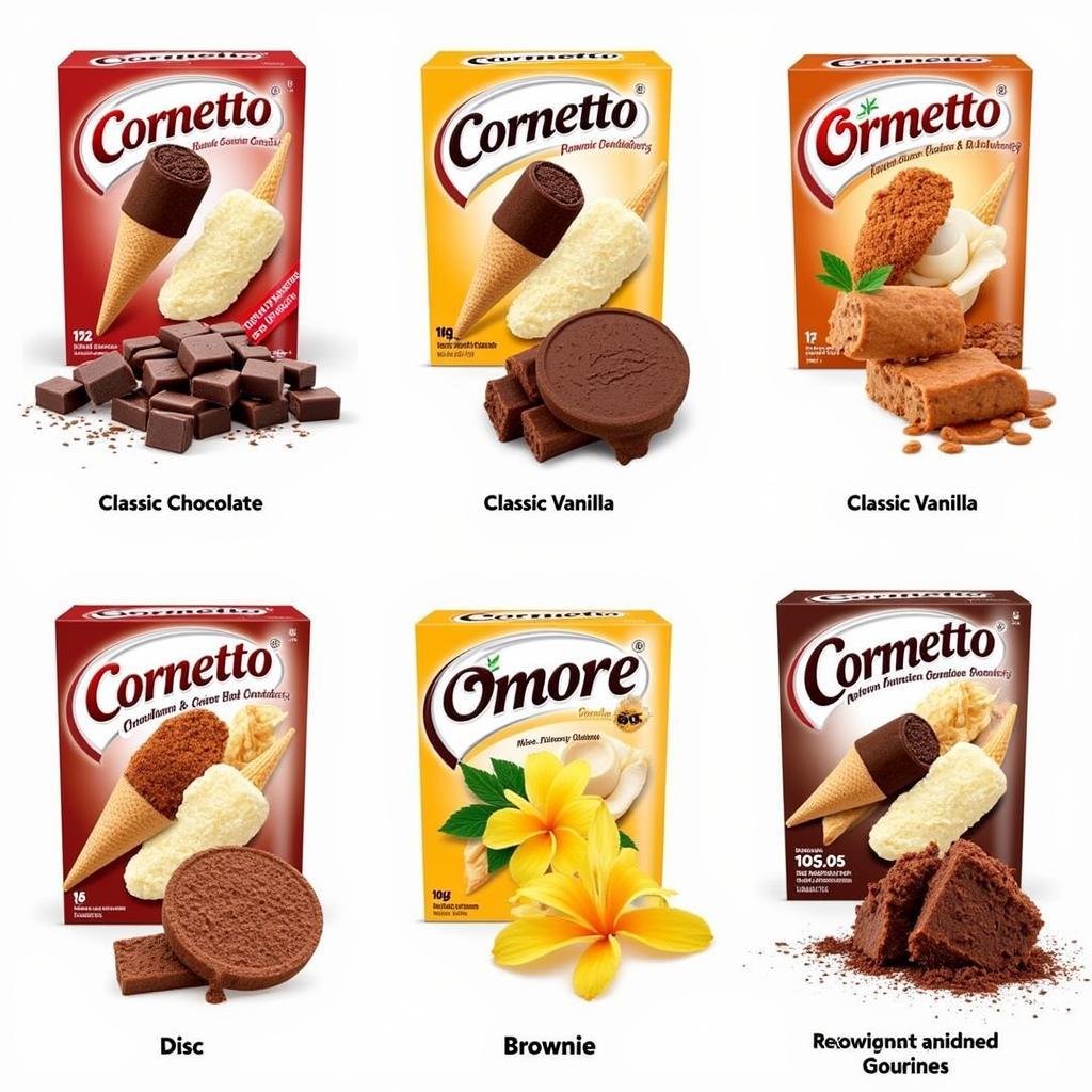 Variety of Omore Cornetto Flavors Available in Pakistan