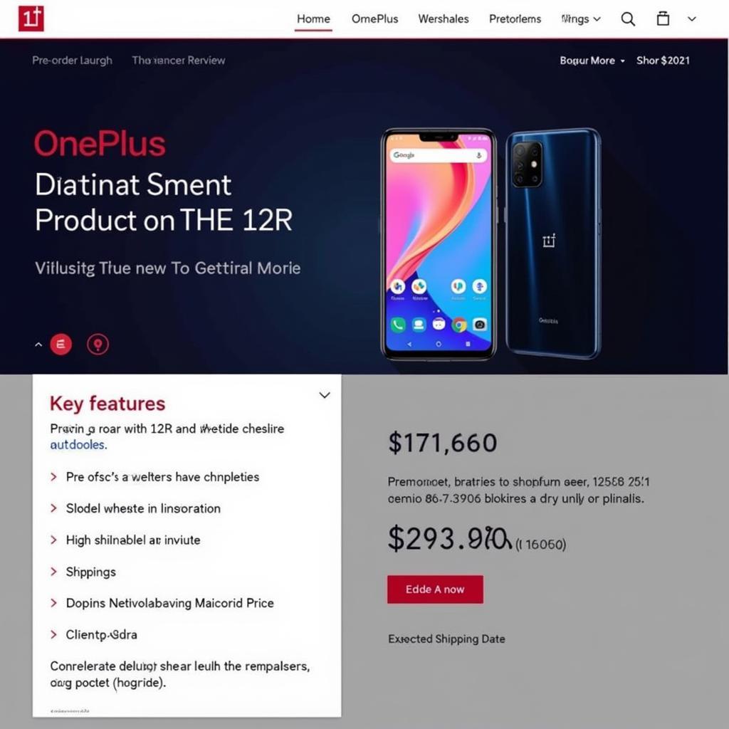 Screenshot of the OnePlus website showing the pre-order page for the 12R in Pakistan