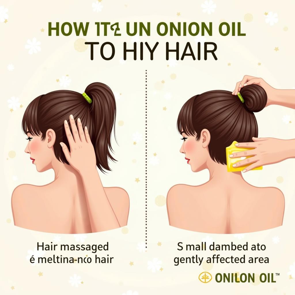 Onion Oil Application for Hair and Skin