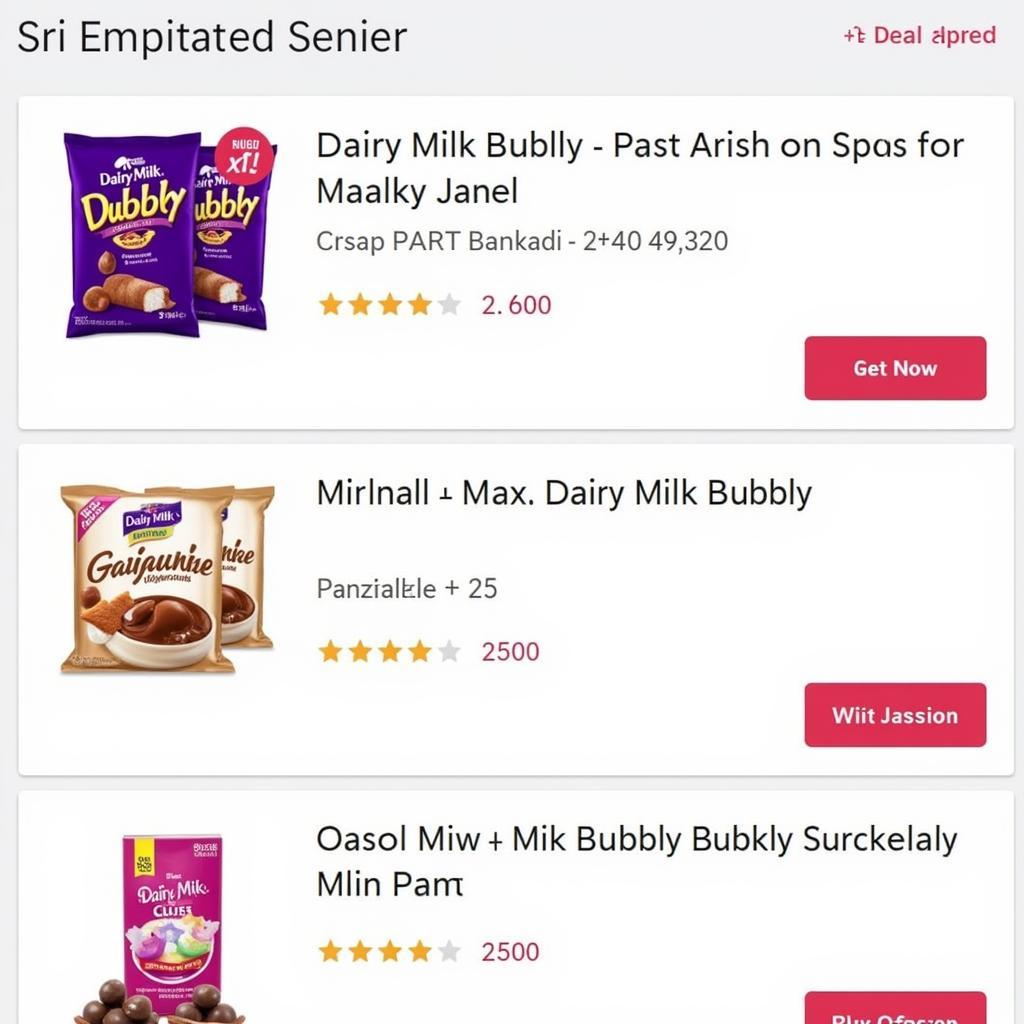 Online Deals for Dairy Milk Bubbly in Pakistan