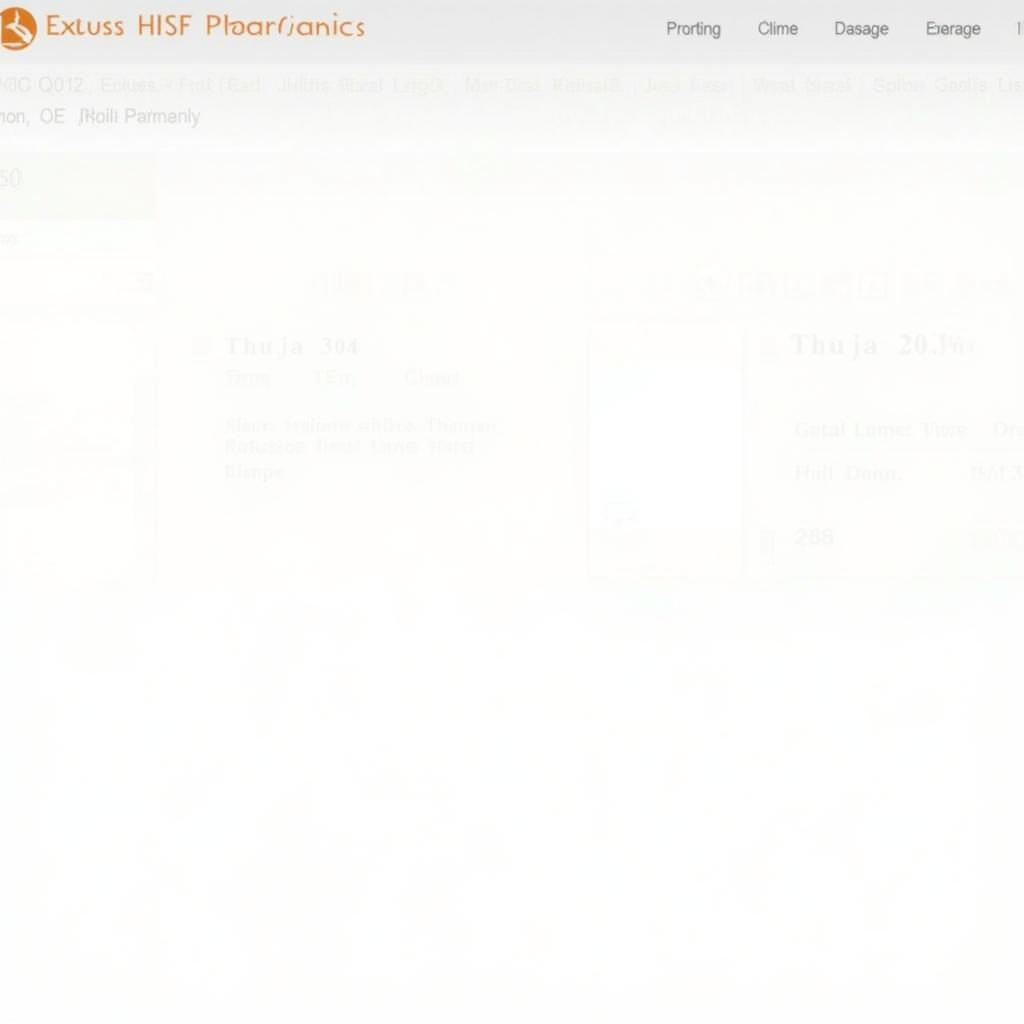 A screenshot of an online pharmacy website in Pakistan selling Thuja 200