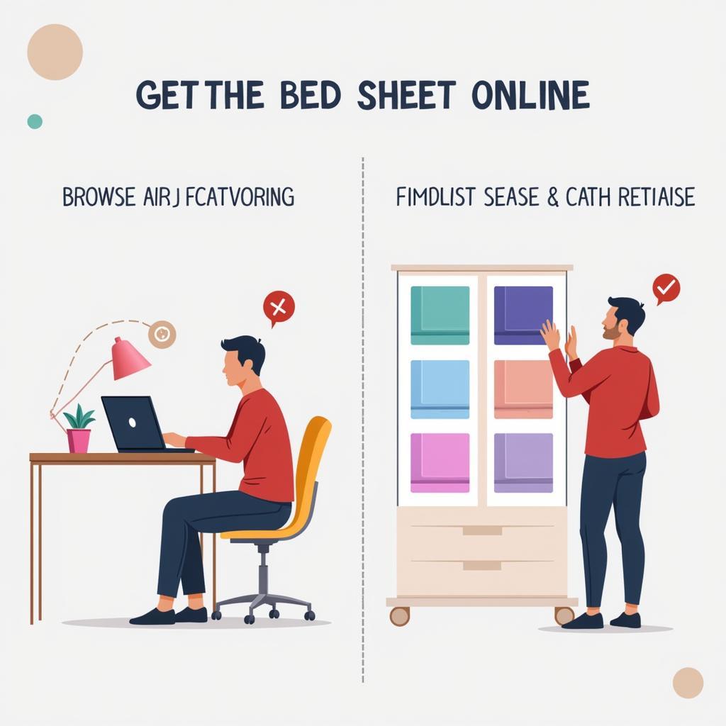 Comparison of online and in-store bed sheet shopping experience