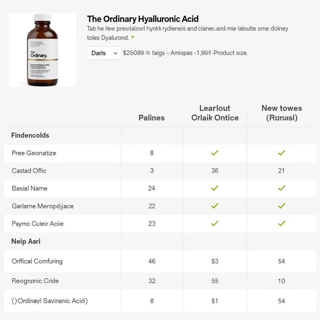 The Ordinary Hyaluronic Acid Price Comparison