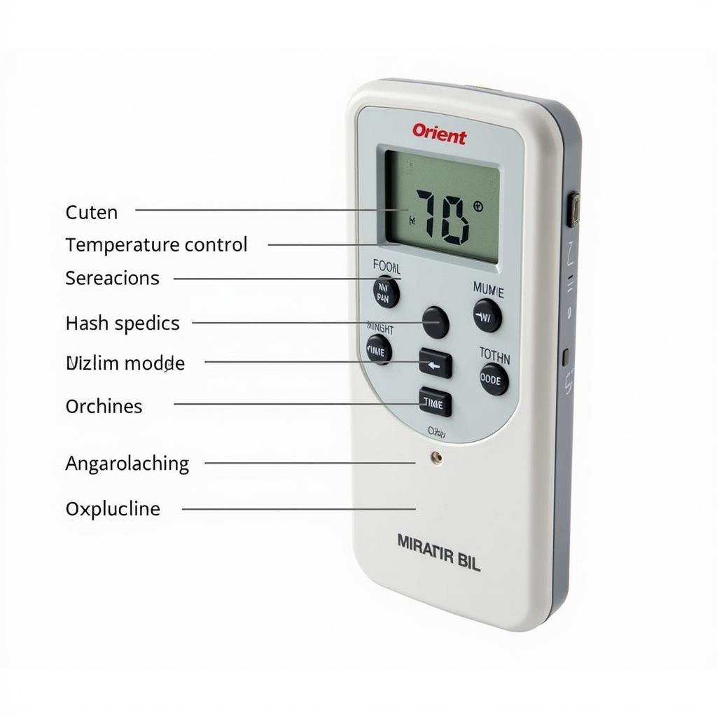 Orient DC Inverter AC Remote Control Features