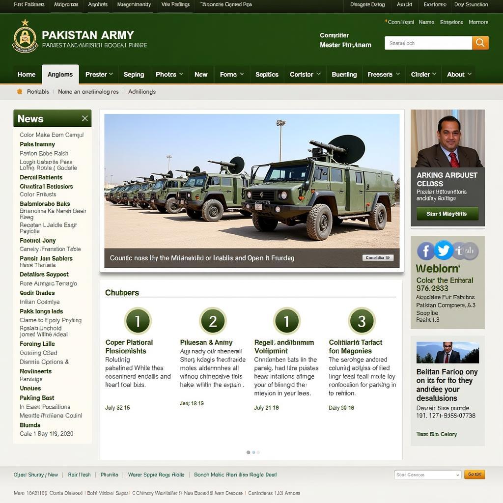 Pakistan Army Official Website Homepage