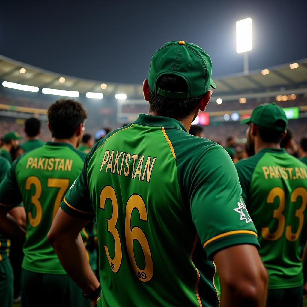 Pakistani Cricket Fans Wearing Jerseys