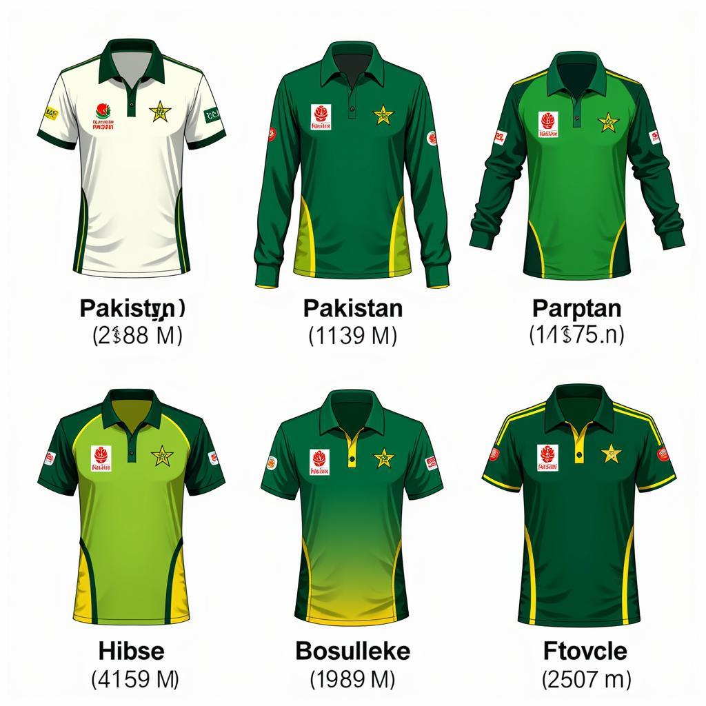 Evolution of Pakistan Cricket Team Shirt Designs