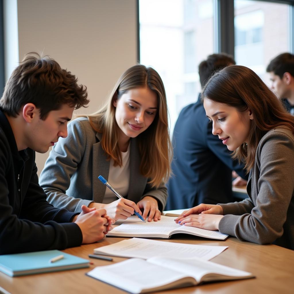 Pakistan Current Affairs Preparation: A group of students studying together, discussing current events.