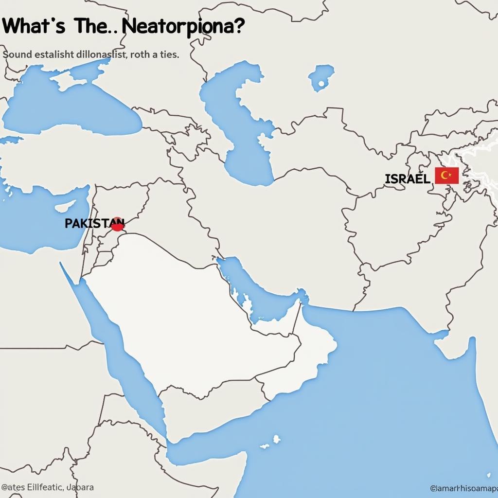 Pakistan and Israel: A Map Depicting the Geographical Distance and Lack of Diplomatic Relations