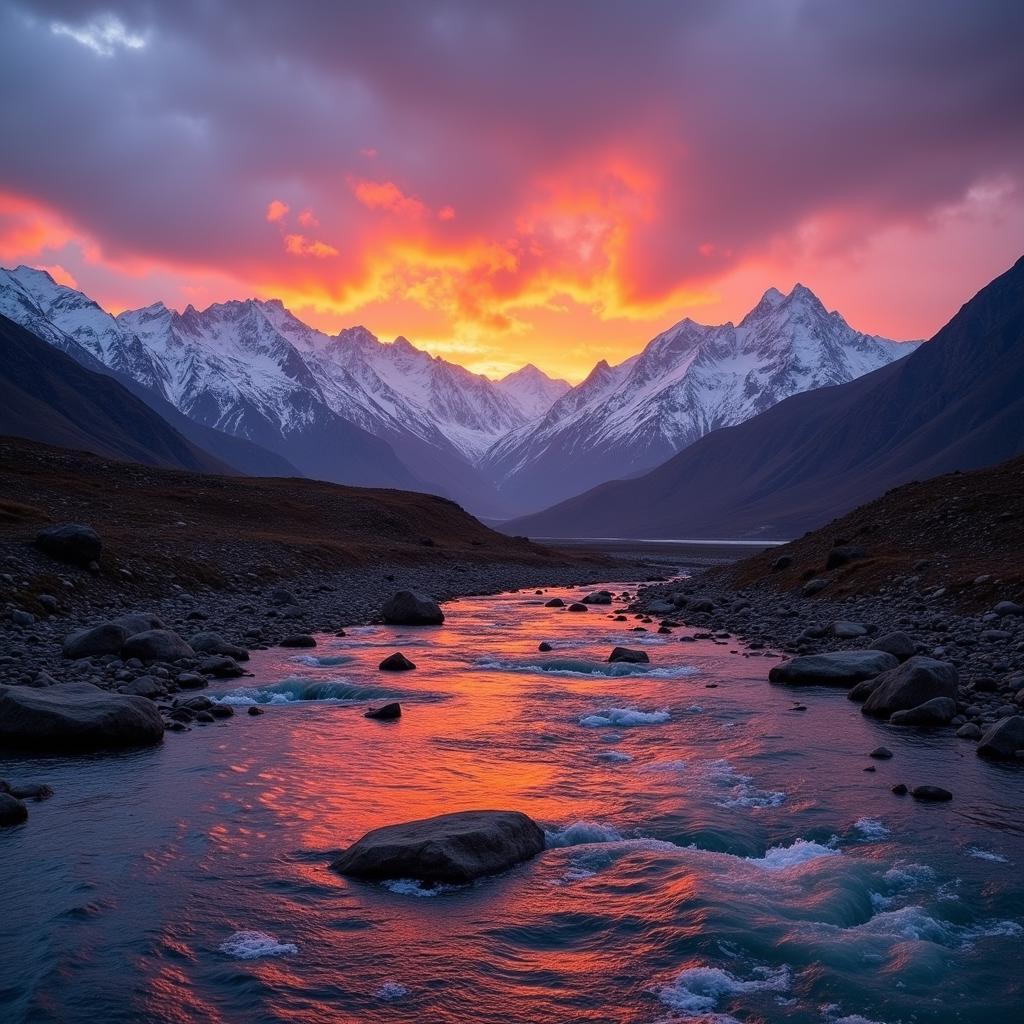 Sunset in Hunza Valley, Pakistan