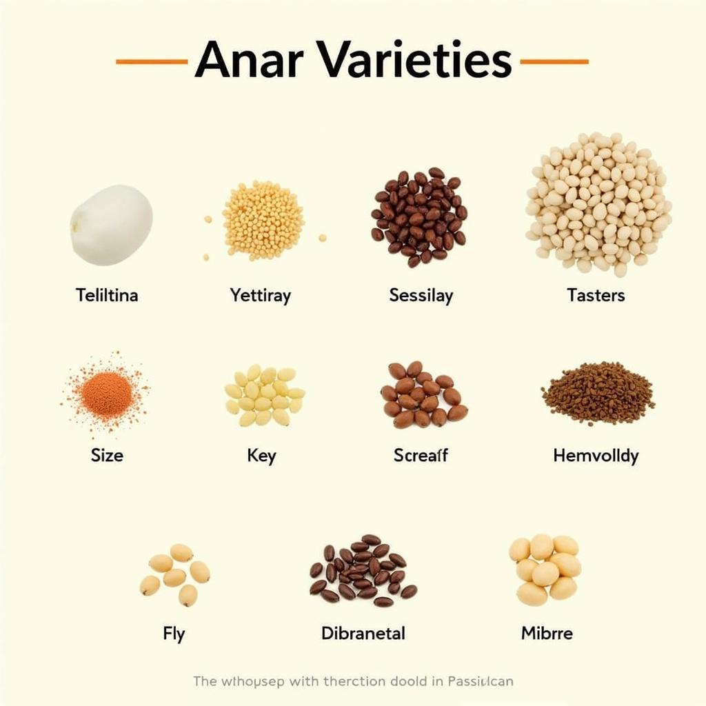 Different varieties of Pakistani anar